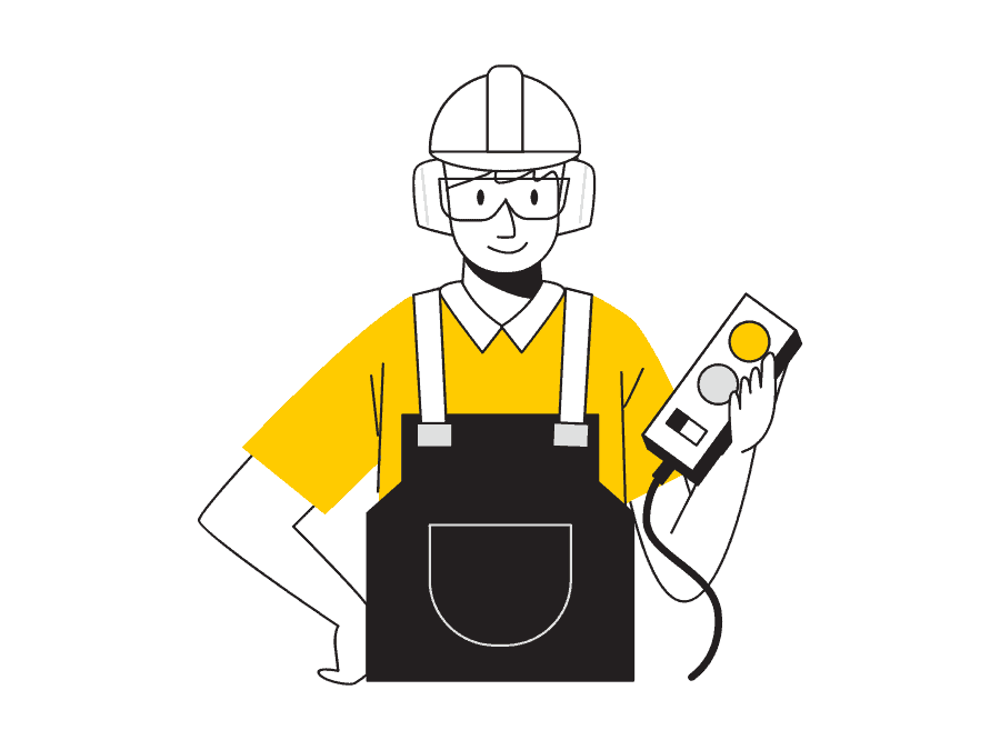 Illustration d'un technicien du secteur inndustriel montrant que nous sommes une agence de presse spécialiste des entreprises industrielles.